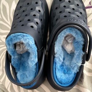 Joybees Kids' Navy Blue Clogs with Faux Fur Lining price for one pair.